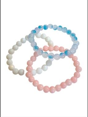 🎄10/$20. Calming Unisex Beaded Stretch Bracelets w/ Natural Stone Gemstones